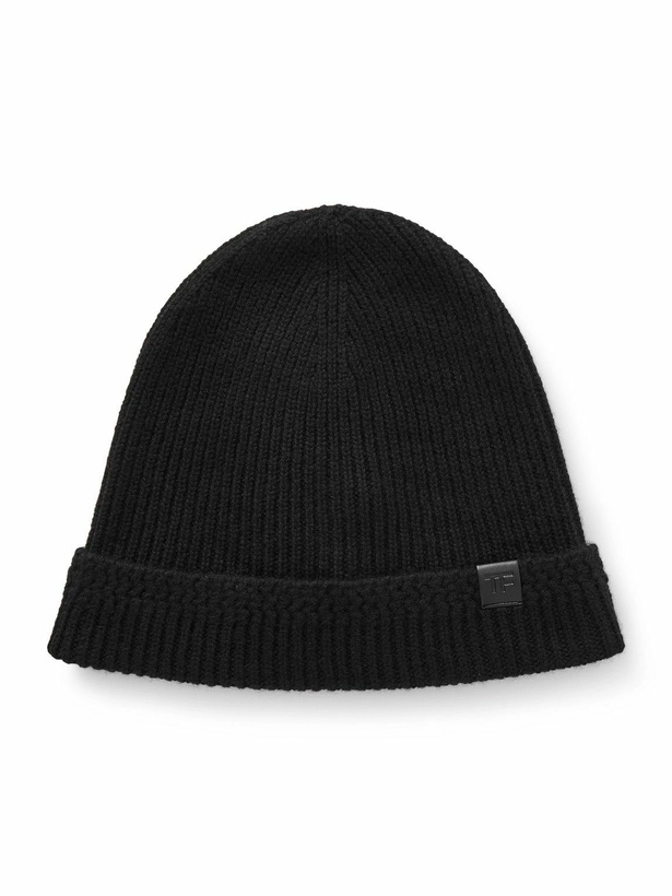 Photo: TOM FORD - Ribbed Cashmere Beanie - Black