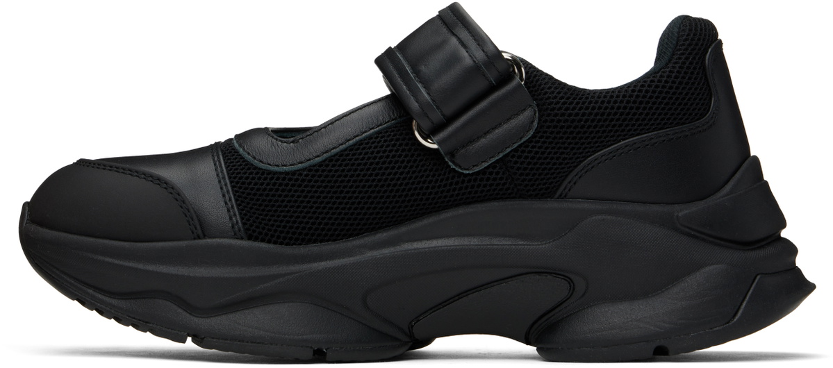 Y's Black Cow Leather Sneakers