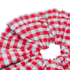 Damson Madder Women's Frill Edge Scrunchie in Blue/Red 