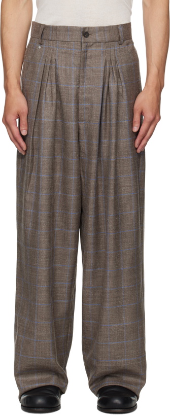 Photo: Bless Brown & Blue N°80 Ultrawidepleated Trousers
