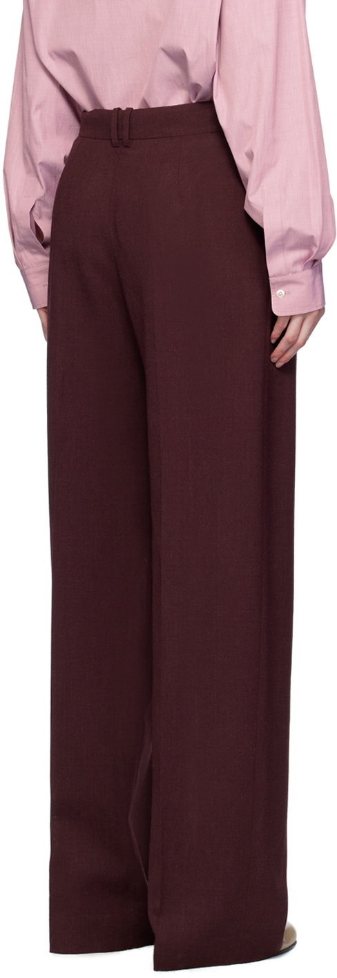 The Row Burgundy Antone Trousers