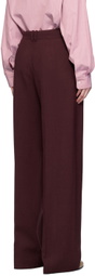 The Row Burgundy Antone Trousers