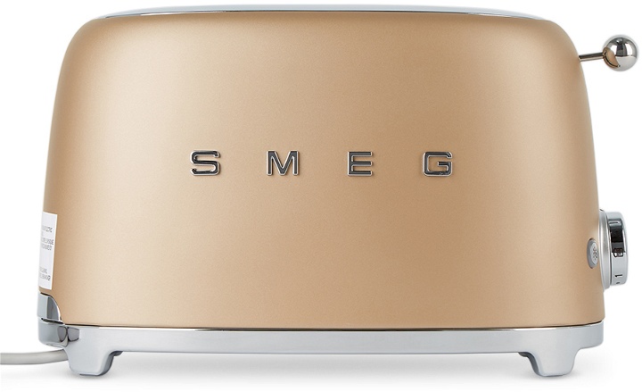 Photo: SMEG Gold Matte Retro-Style 2 Slice Toaster