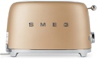 SMEG Gold Matte Retro-Style 2 Slice Toaster