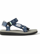 Suicoke - Bandana-Print Jacquard Sandals - Blue