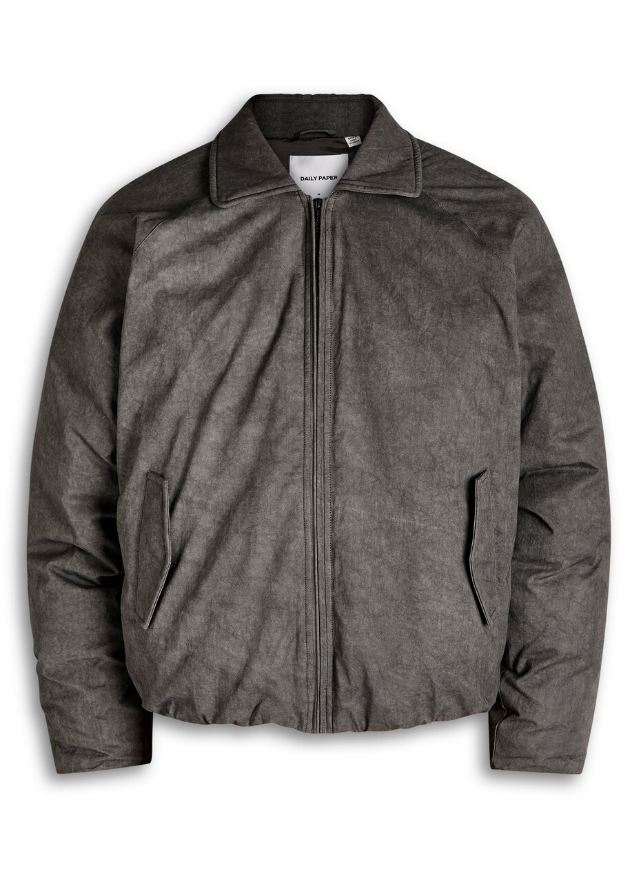 Daily Paper Bantoe Padded Cotton Bomber Jacket Grey