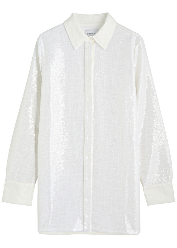 Photo: 16 Arlington Marley Sequined Shirt White