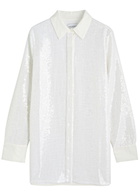 16 Arlington Marley Sequined Shirt White