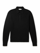 Altea - Wool and Cashmere-Blend Polo Shirt - Black