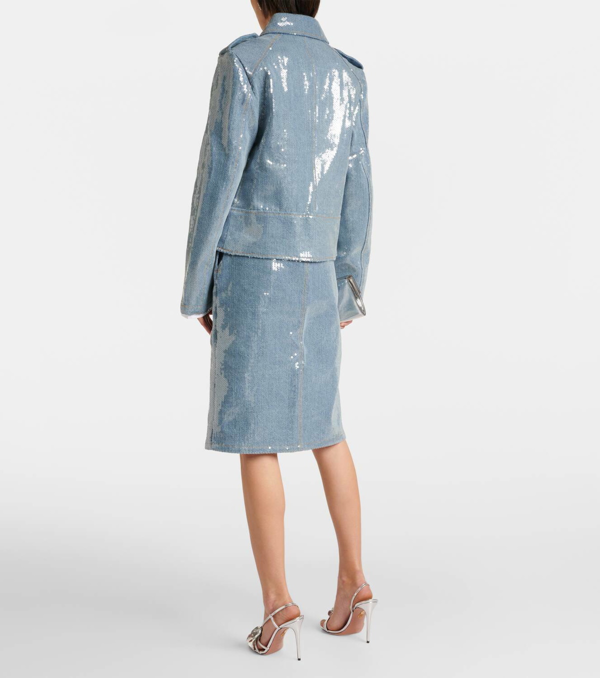 Xu Zhi Sequined denim jacket