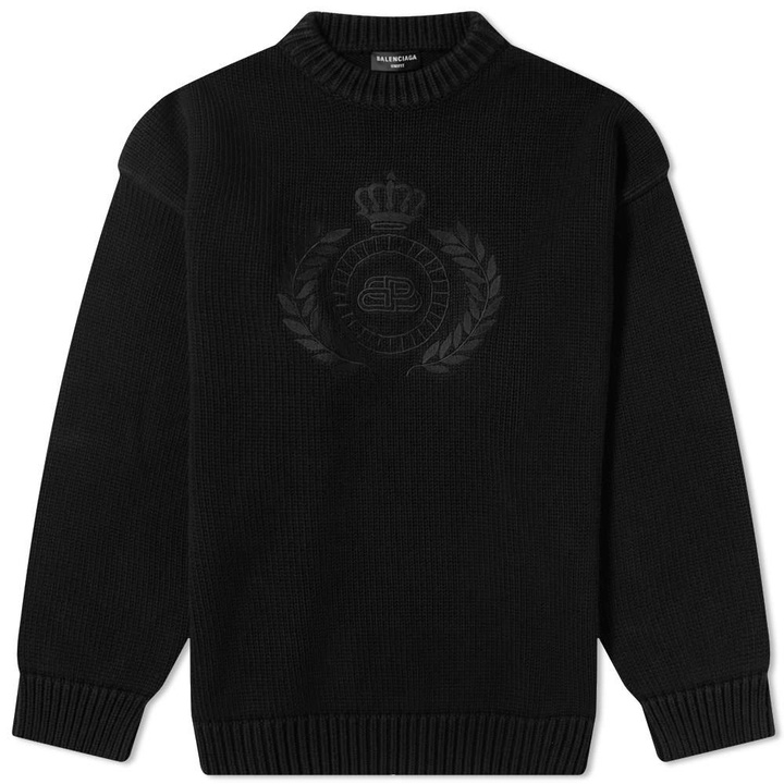 Photo: Balenciaga Wreath Logo Crew Knit