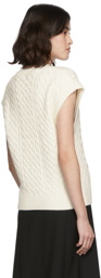 Juun.J White V-Neck Knit Vest