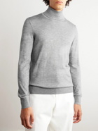 Zegna - Cashmere and Silk-Blend Rollneck Sweater - Gray