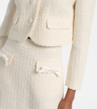 Self-Portrait Lace-trimmed bouclé jacket