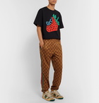 Gucci - Oversized Printed Cotton-Jersey T-Shirt - Black