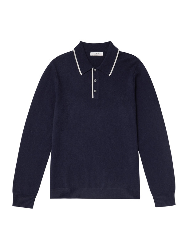 Photo: Mr P. - Cashmere Polo Sweater - Blue