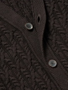 Mr P. - Cable-Knit Wool Cardigan - Brown