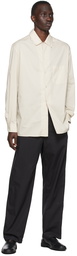 Lemaire Off-White Convertible Collar Shirt