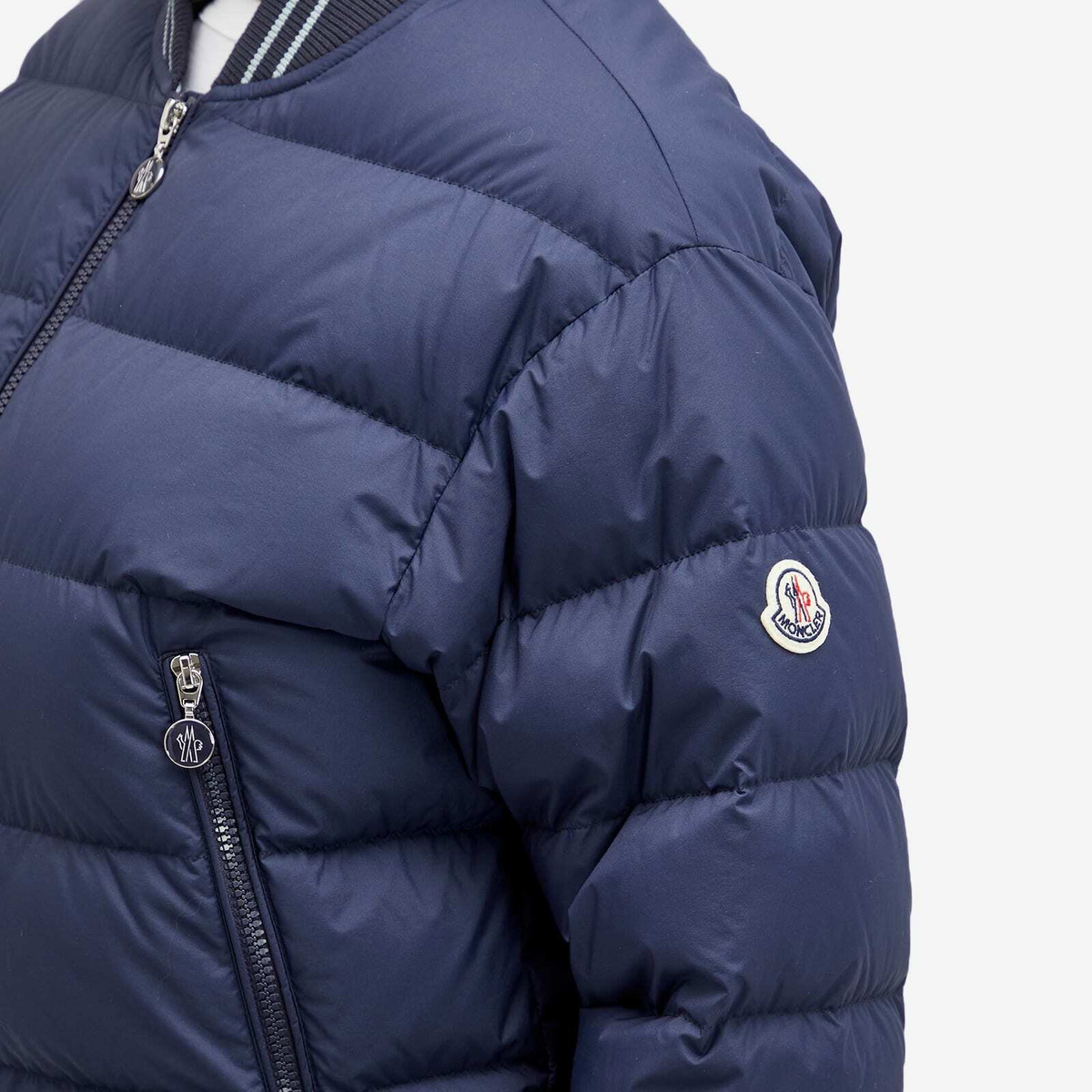 Moncler Women's Argo Bomber Jacket in Blue Moncler