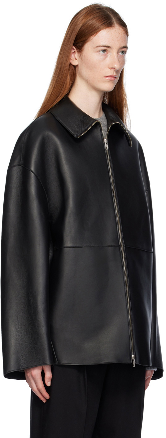Teurn Studios SSENSE Exclusive Black Boel Leather Jacket