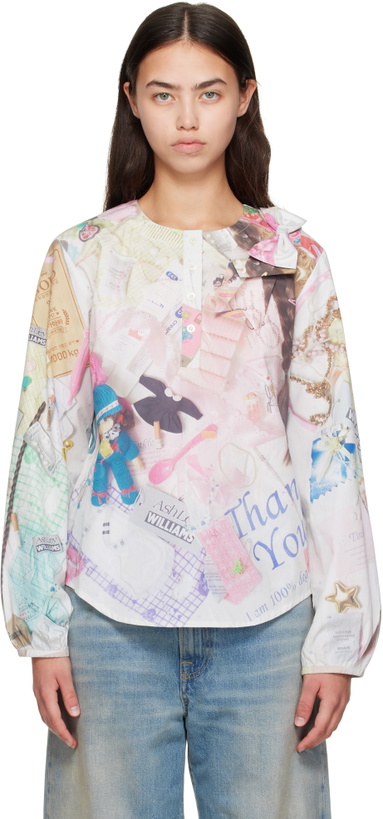 Photo: Ashley Williams Multicolor Bow Shirt