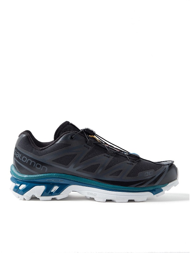 Photo: And Wander - Salomon XT-6 Ripstop and Mesh Trail Running Sneakers - Black