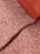 SUNSPEL - Mélange Organic Cotton-Blend Socks - Orange