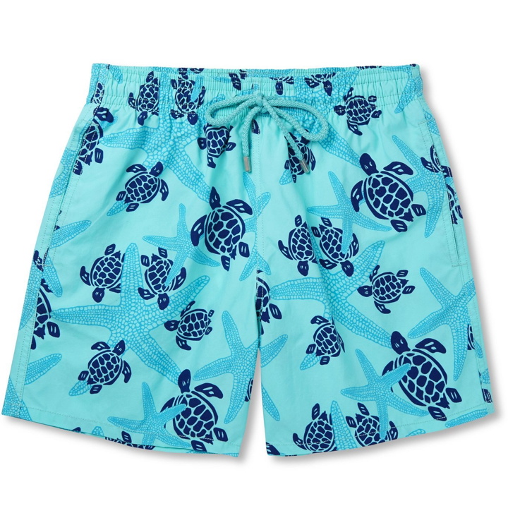 Photo: Vilebrequin - Moorea Mid-Length Printed Swim Shorts - Blue