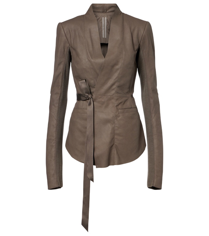 Photo: Rick Owens Hollywood virgin wool-trimmed leather blazer