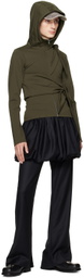 AARON ESH SSENSE Exclusive Khaki Tied Hoodie
