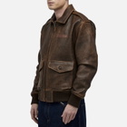 Avirex Men's Sky Charmer A-2 Leather Jacket in Vintage Brown