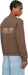 Helmut Lang Brown Brooklyn Postcard Sweatshirt