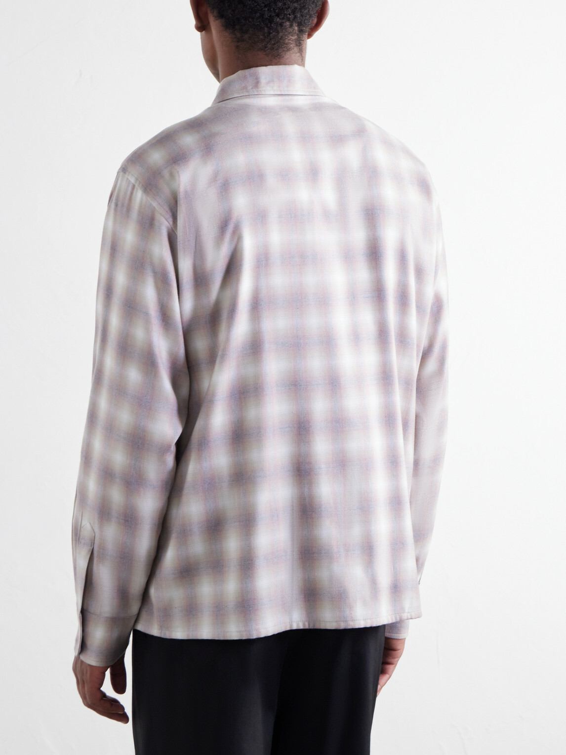 SECOND / LAYER - Checked Cotton-Flannel Shirt - Pink