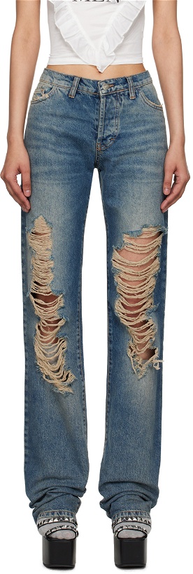 Photo: Ashley Williams Blue Ripped Jeans