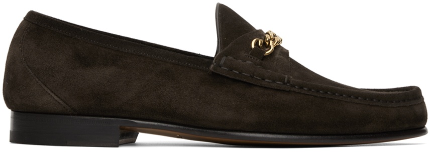 TOM FORD Brown York Chain Loafers TOM FORD