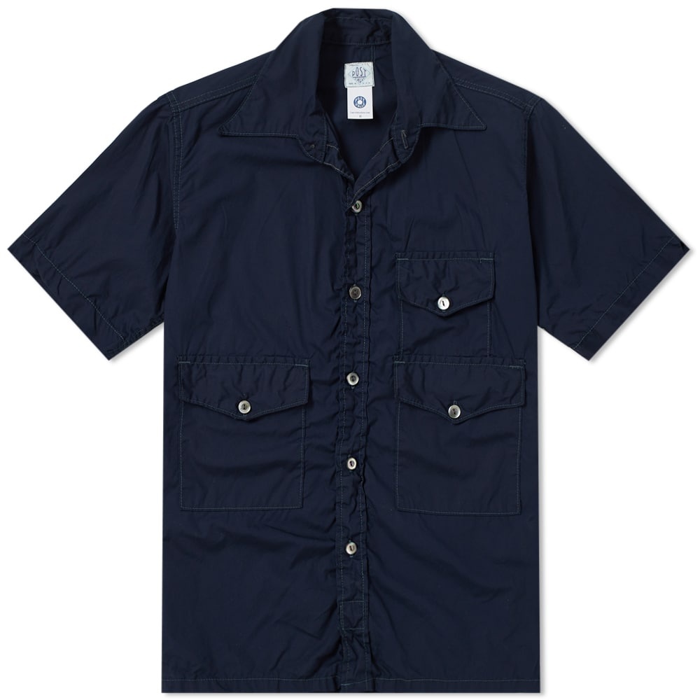 Photo: Post Overalls Short Sleeve Town & Country Contrast Stitch Shirt