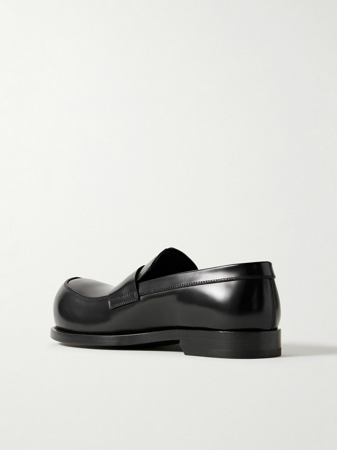 Marni - Glossed-Leather Penny Loafers - Black