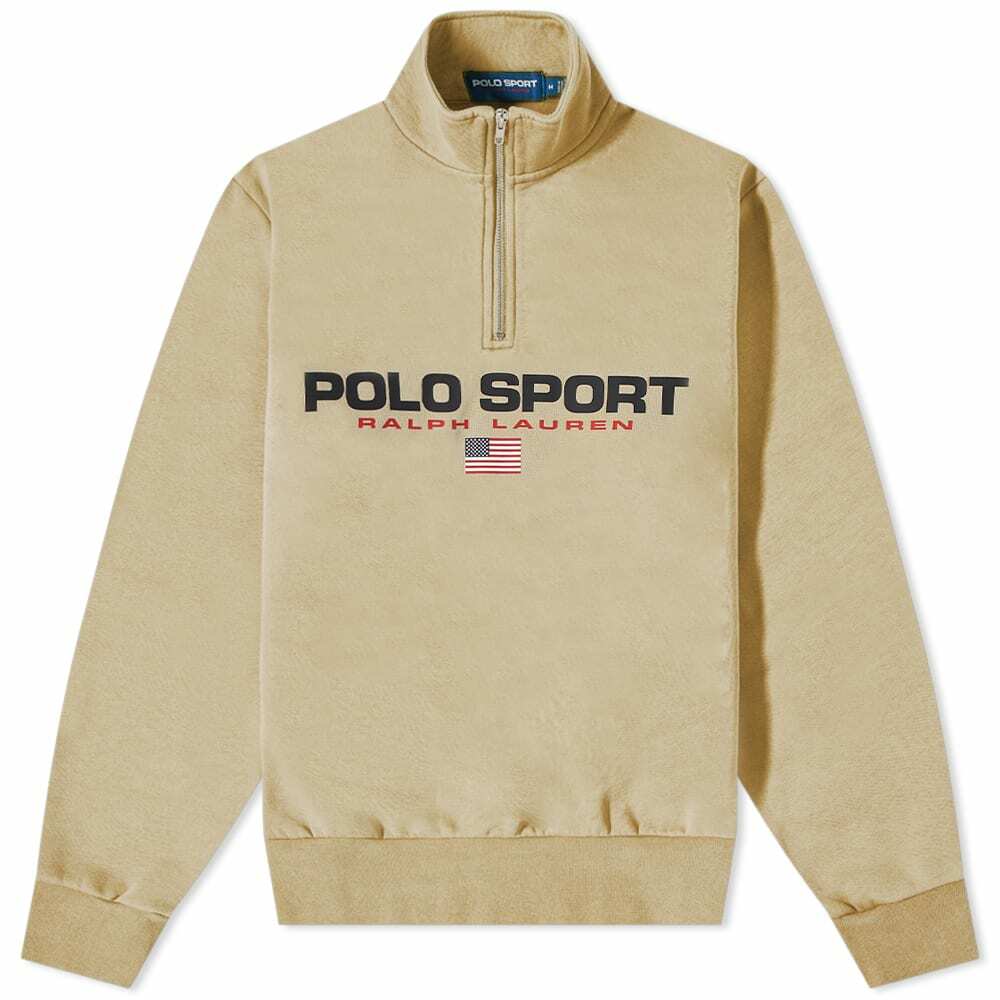 Polo Ralph Lauren Men s Sport Washed Quarter Zip in Classic Khaki