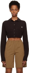 LOW CLASSIC Brown Cardigan & Vest Set