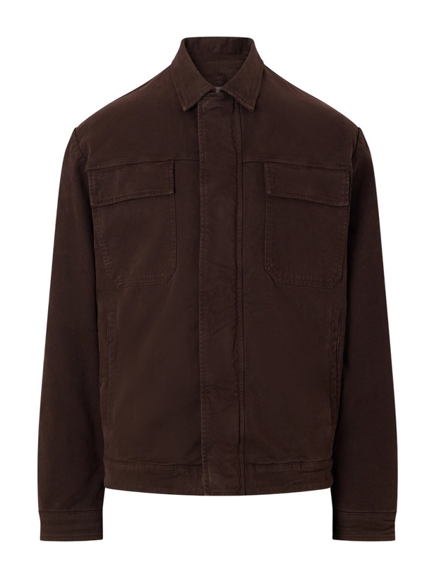 Photo: Altea - Godfrey Padded Garment-Dyed Stretch-Cotton Twill Overshirt - Brown