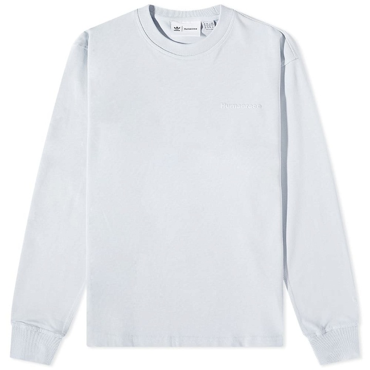Photo: Adidas x Pharrell Williams Long Sleeve Premium Basics T-Shirt in Halo Blue