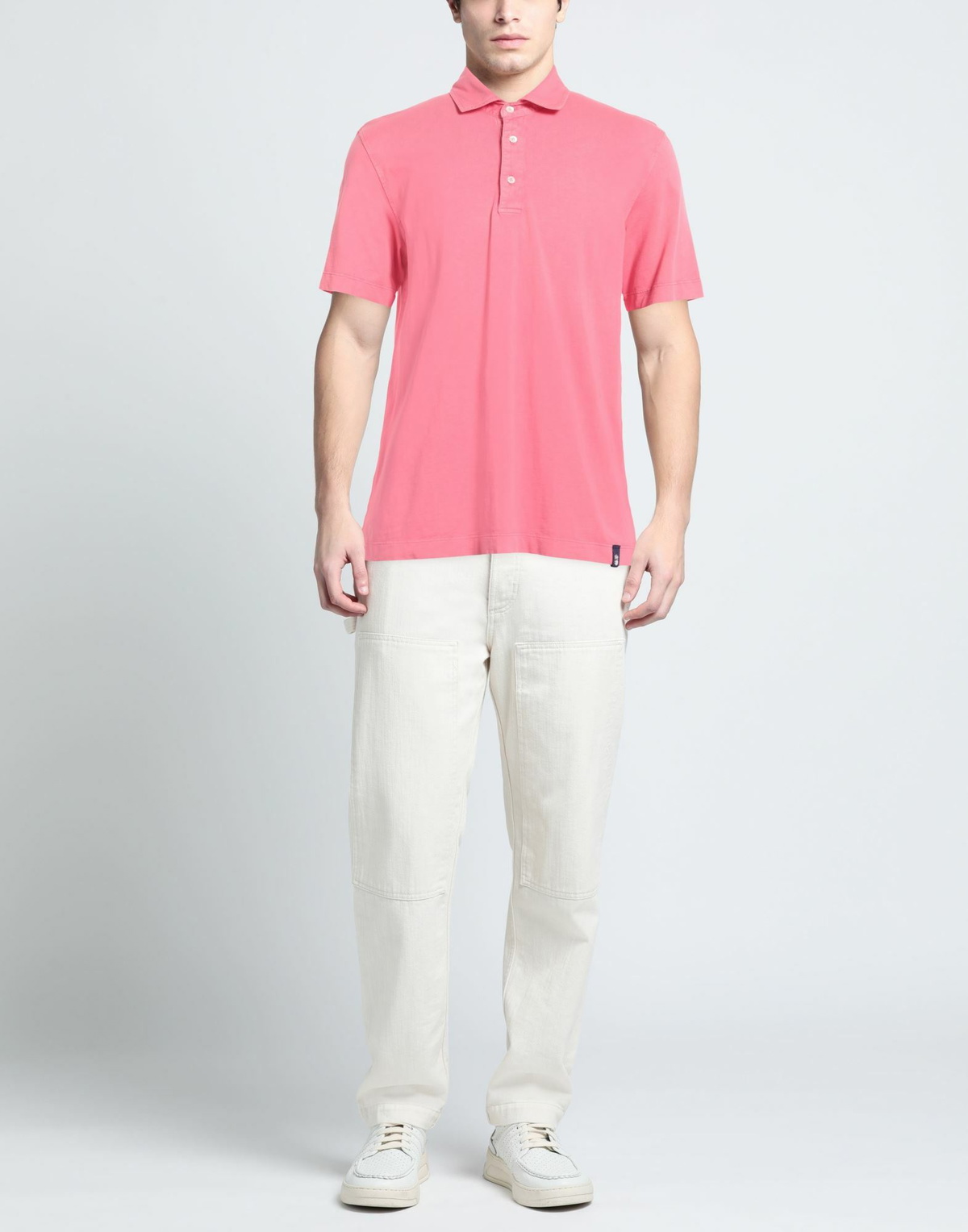 Drumohr Mens Polo shirt in Magenta