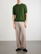 Zegna - Knitted Cotton T-Shirt - Green