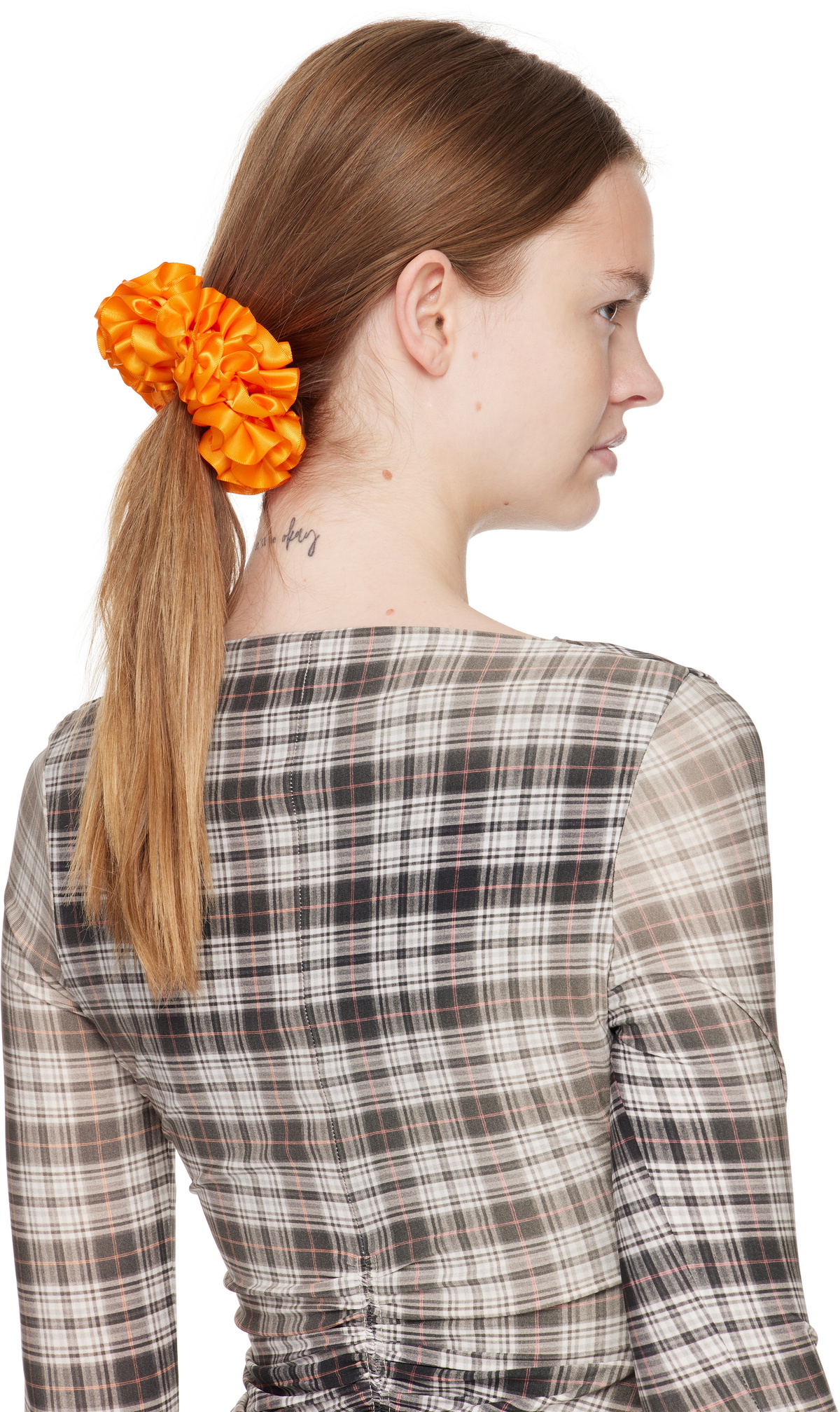 Maryam Nassir Zadeh Orange Carnation Scrunchie