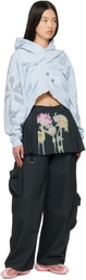 Collina Strada Blue Draped Hoodie