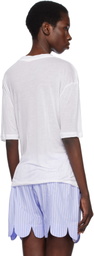 Charles Jeffrey LOVERBOY White Draped Mesh T-shirt