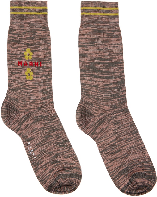 Photo: Marni Pink & Gray Marled Socks