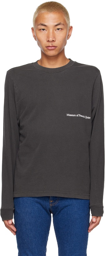 Photo: Museum of Peace & Quiet Black 'A Leisure Co.' Long Sleeve T-Shirt