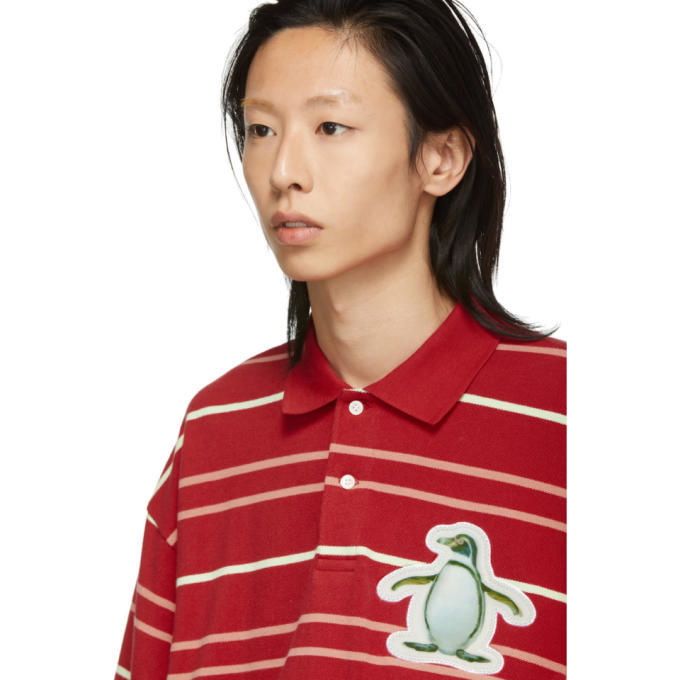 Doublet Red Oversized 3D Patch Polo