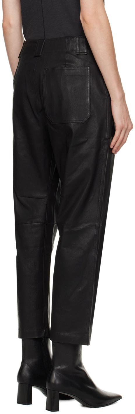 rag & bone Black Leyton Leather Pants